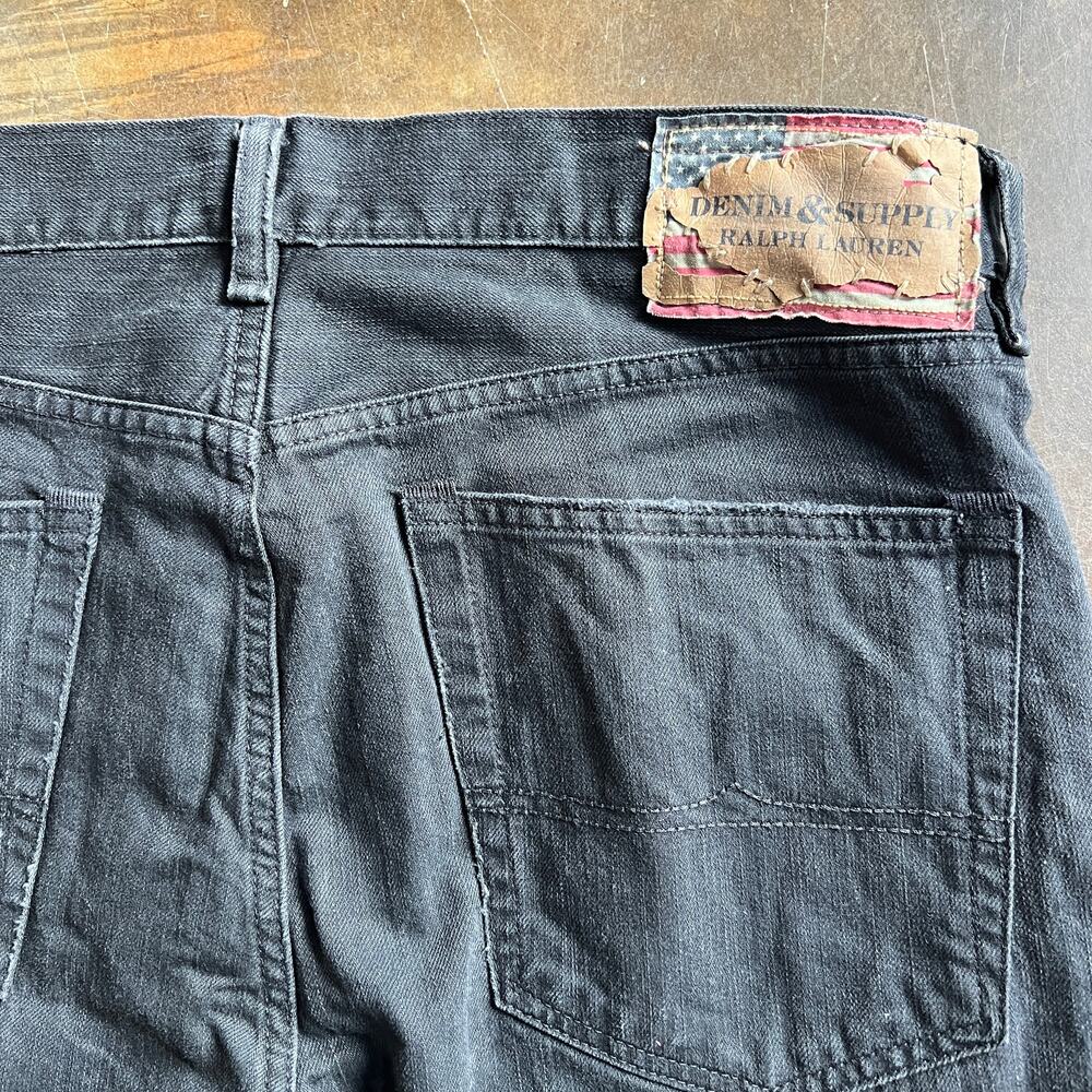 Ralph Lauren Denim Supply Black Denim Jeans 36 30